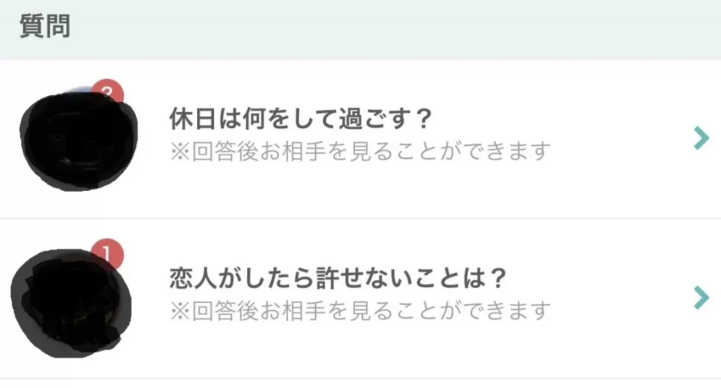 カップリンクの質問機能