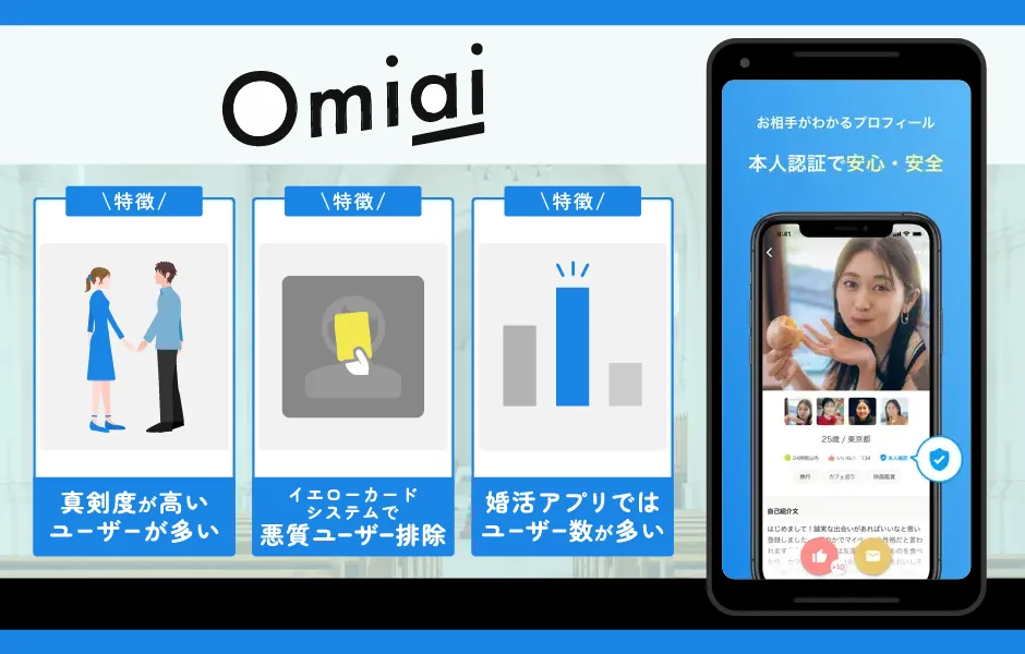 Omiai(オミアイ)|パートナー探しがしたい30代に