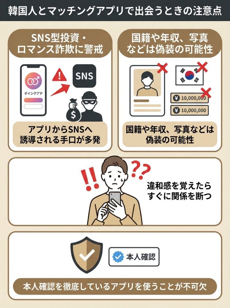 韓国人とマッチングアプリで出会うときの注意点