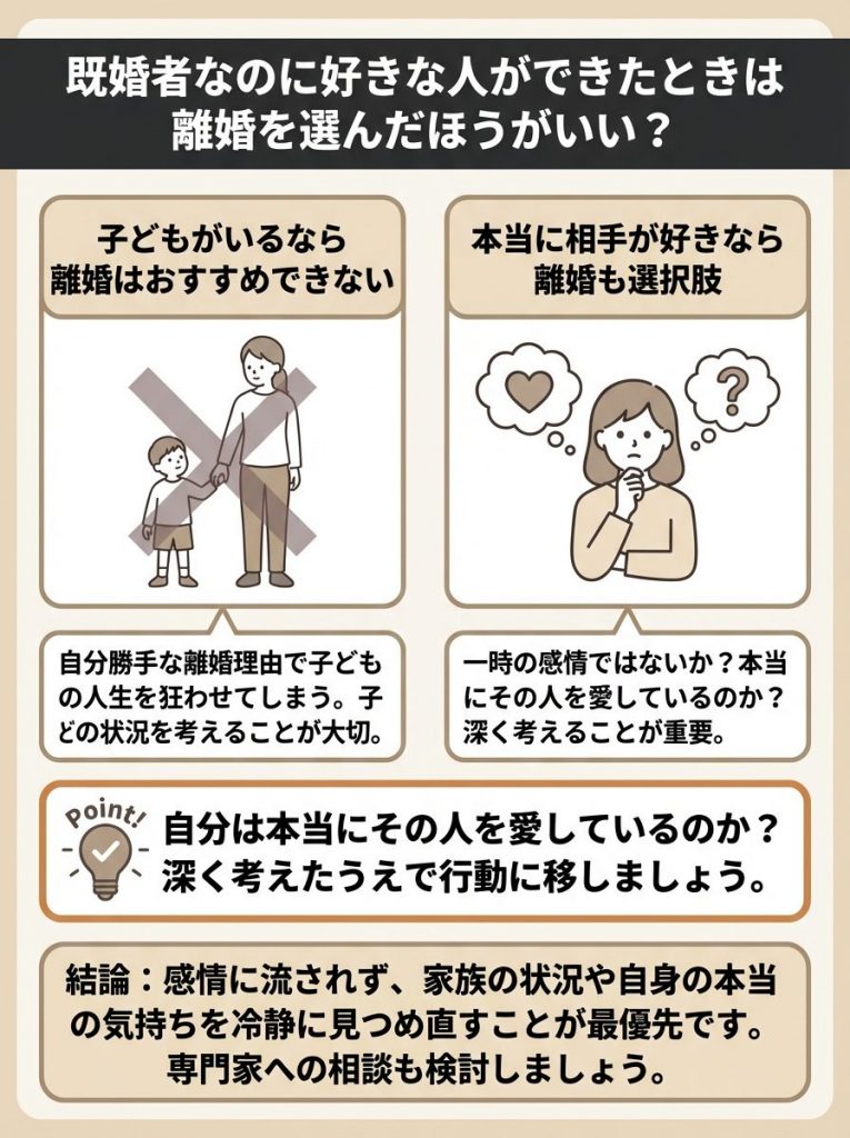 既婚者なのに好きな人ができたときは離婚を選んだほうがいい？