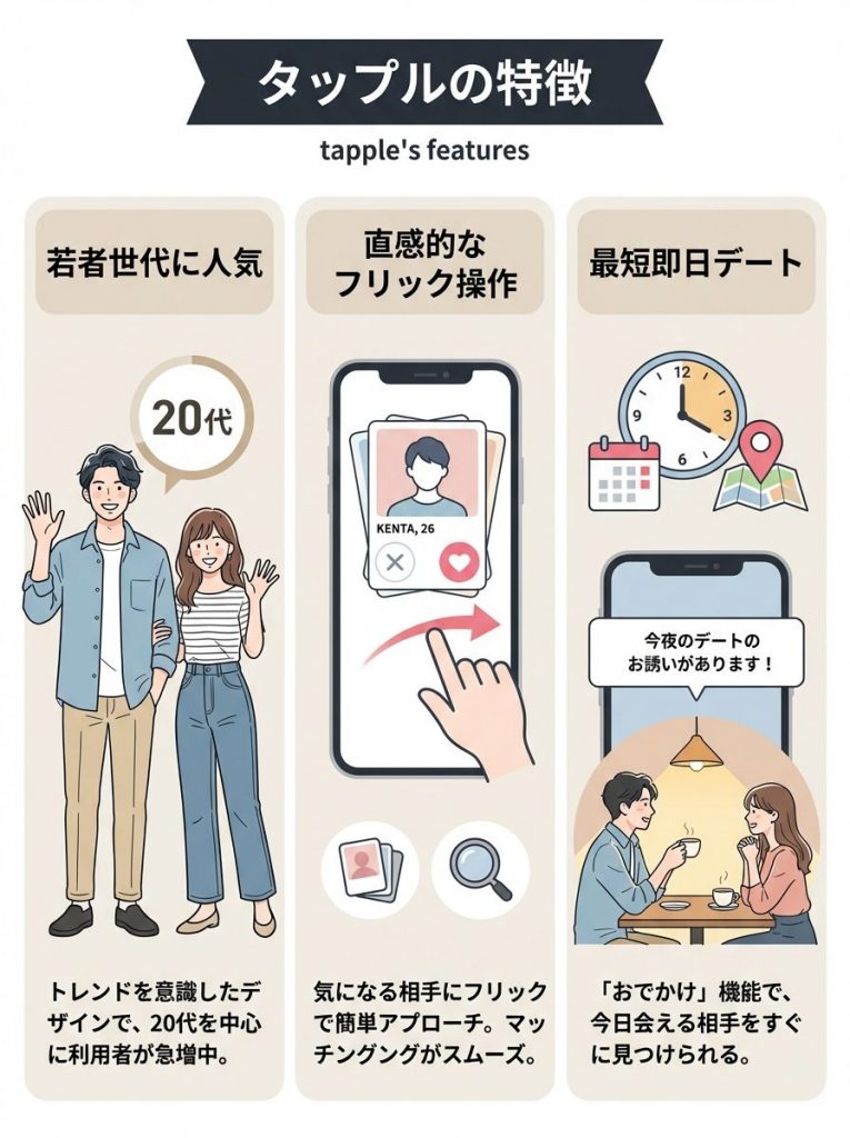 気軽に出会えるTapple(タップル)