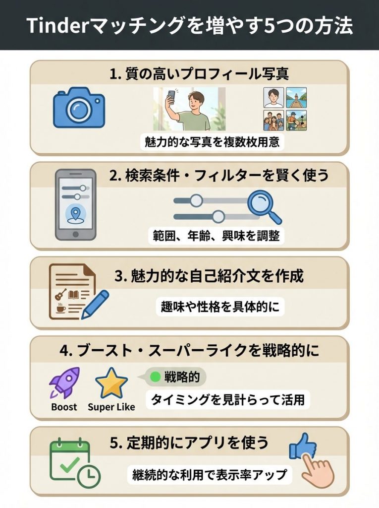 Tinder（ティンダー）でマッチする方法5つ！無課金の人も必見