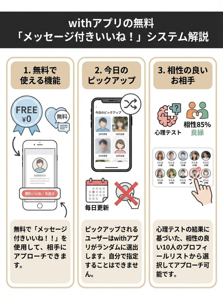 with(ウィズ)の『メッセージ付きいいね』とは