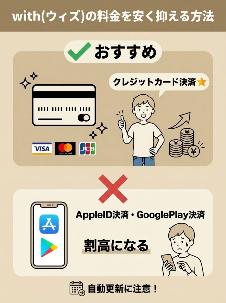 with（ウィズ）の料金を安く抑える方法は？キャンペーンも紹介