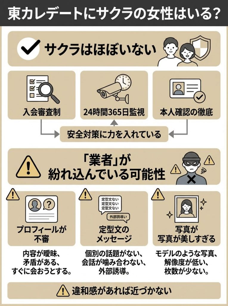 東カレデートにサクラの女性はいる？