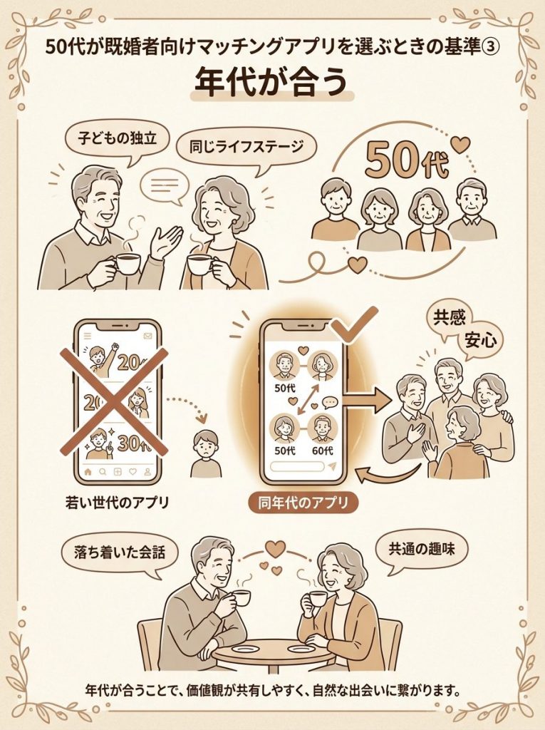 50代が既婚者向けマッチングアプリを選ぶときの5つの基準