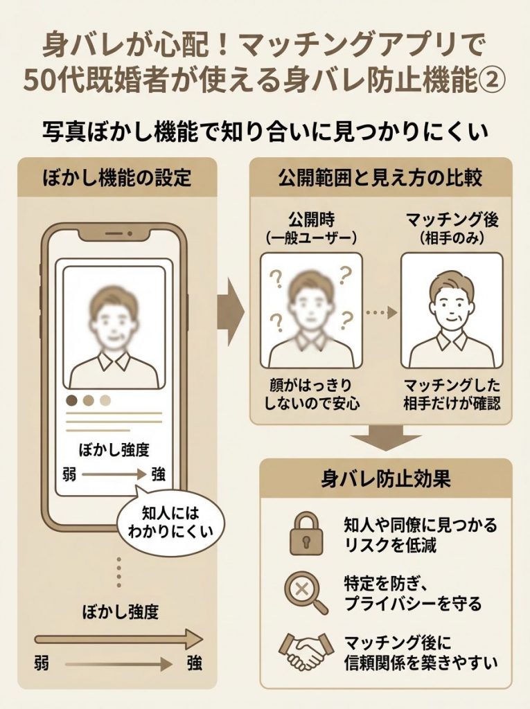 身バレが心配！マッチングアプリで50代既婚者が使える5つの身バレ防止機能