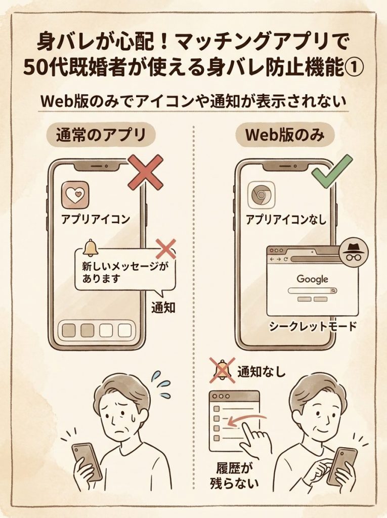 身バレが心配！マッチングアプリで50代既婚者が使える5つの身バレ防止機能