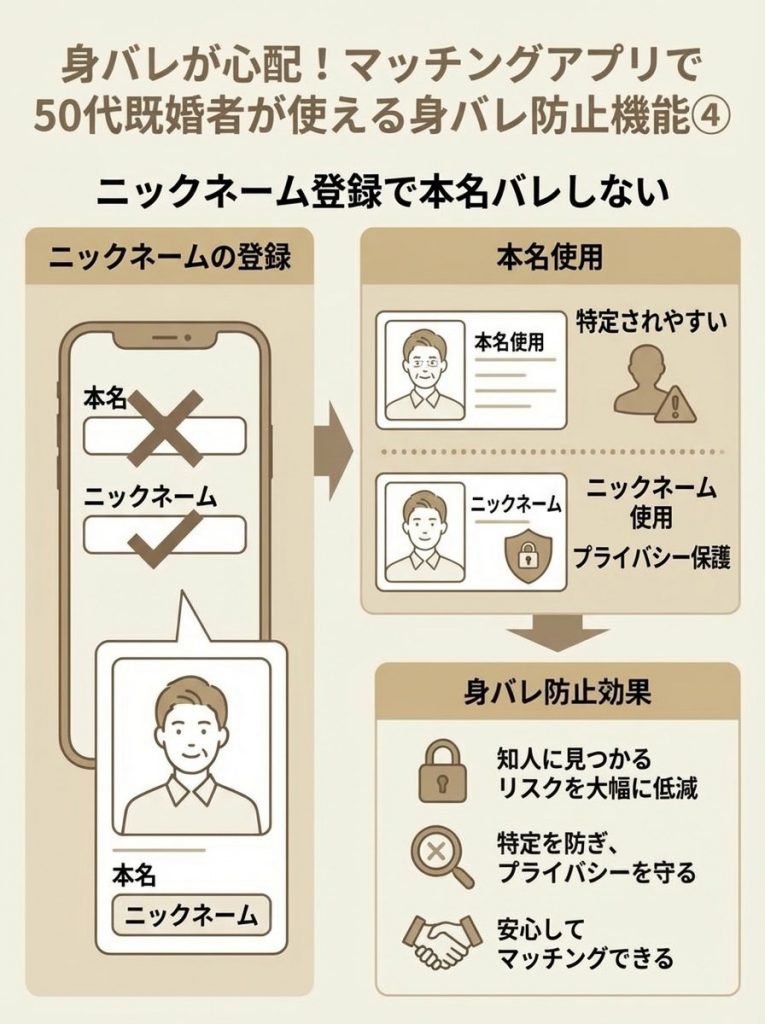 身バレが心配！マッチングアプリで50代既婚者が使える5つの身バレ防止機能