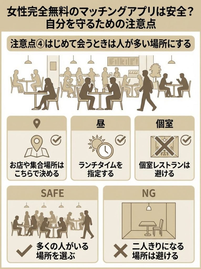 女性完全無料のマッチングアプリは安全？自分を守るための注意点4つ