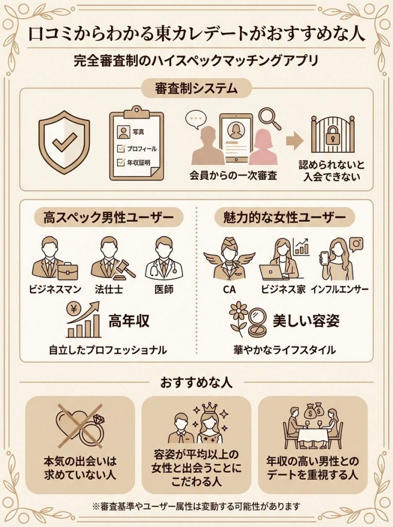 口コミからわかる東カレデートがおすすめな人