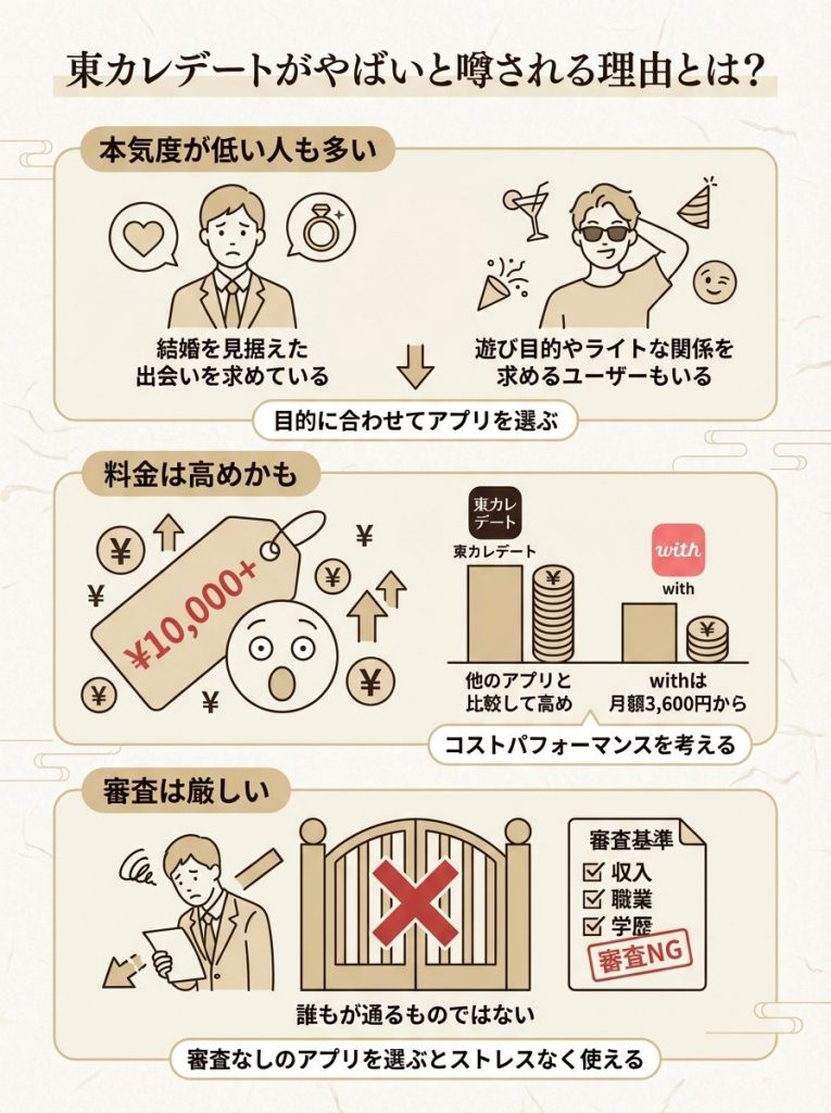 東カレデートがやばいと噂される理由とは？