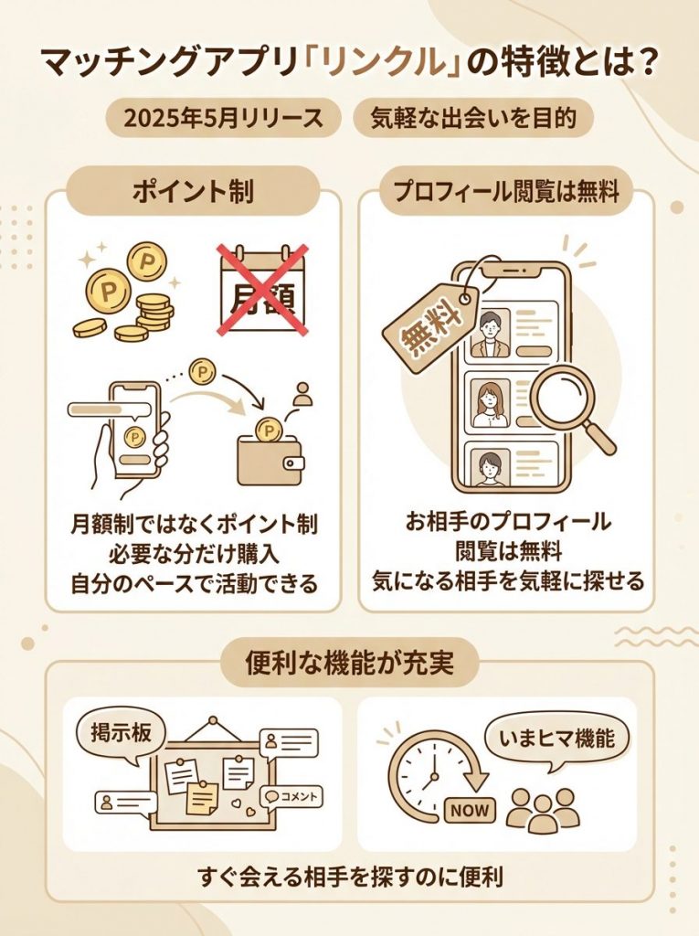 マッチングアプリ「リンクル」の特徴とは？