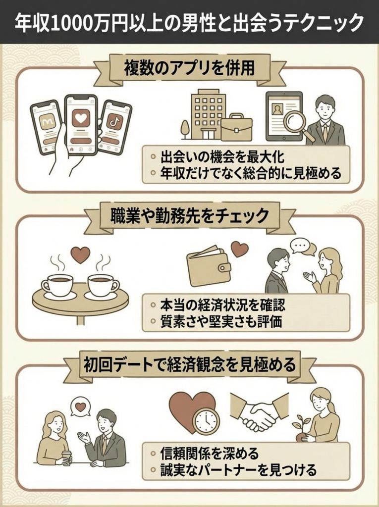 年収1,000万円以上の男性と出会うための実践テクニック
