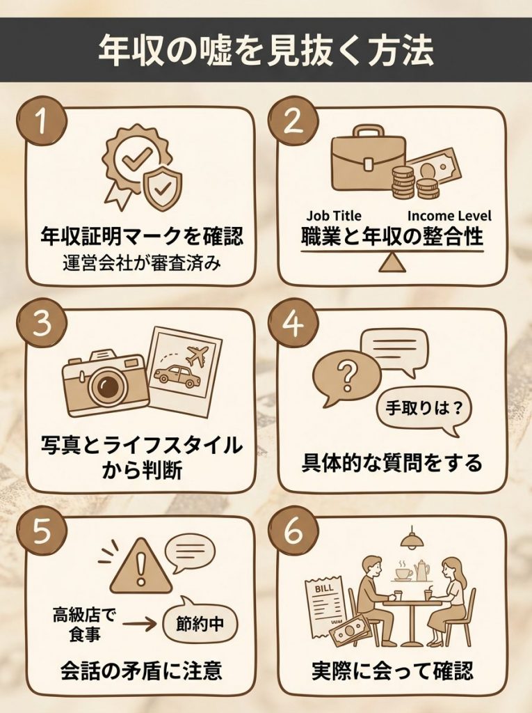 マッチングアプリで年収の嘘を見抜く5つの方法