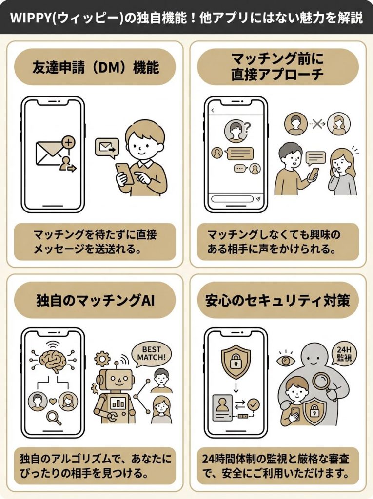WIPPY(ウィッピー)の独自機能!他アプリにはない魅力を解説