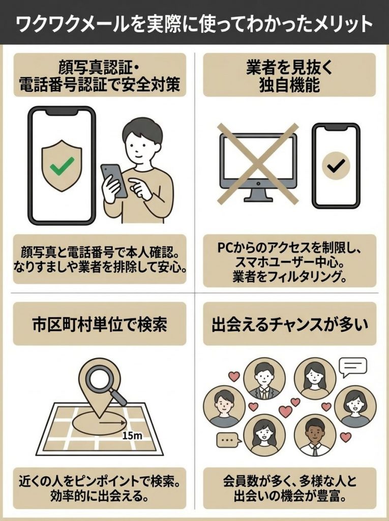 ワクワクメールを実際に使ってわかったメリット