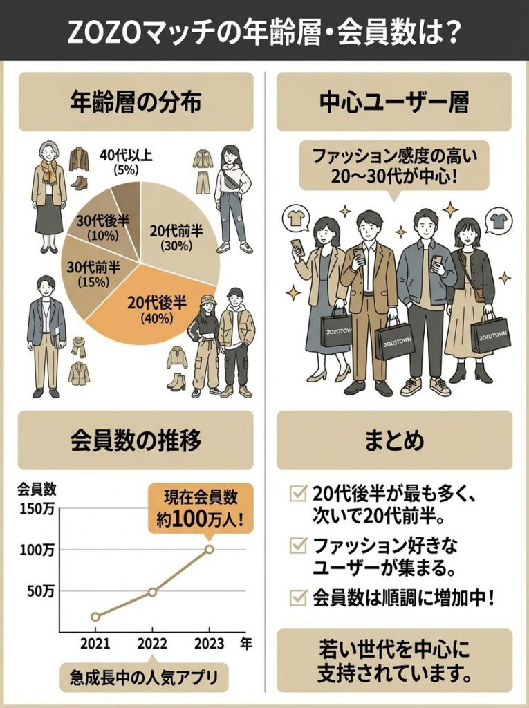 ZOZOマッチの年齢層・会員数は？