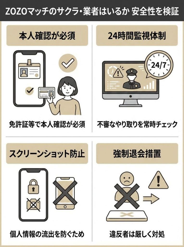ZOZOマッチのサクラ・業者はいるか　安全性を検証