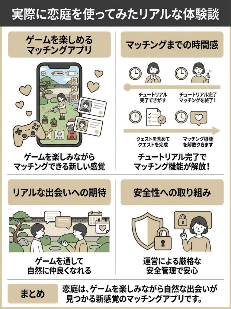 実際に恋庭を使ってみたリアルな体験談