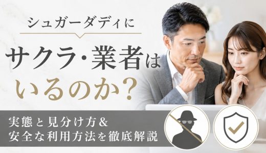 シュガーダディにサクラ・業者はいるのか？実態と見分け方＆安全な利用方法を徹底解説