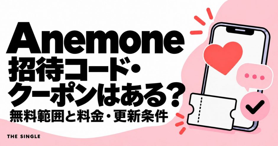 Anemoneの招待コード・クーポンと無料範囲・料金・更新条件を解説